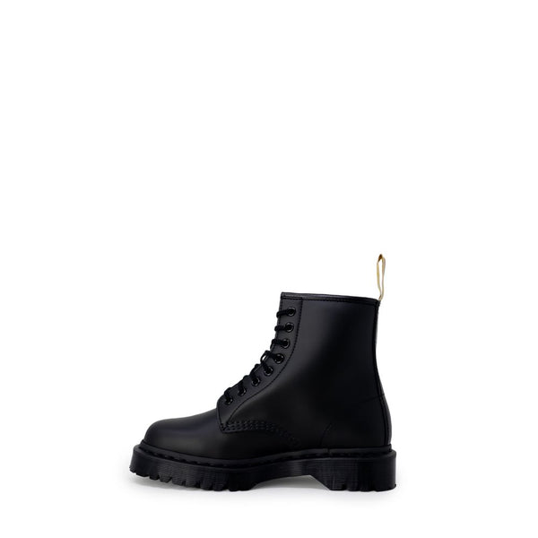 Schwarze Polyester-Schnürstiefel