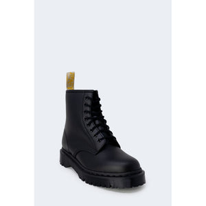 Schwarze Polyester-Schnürstiefel