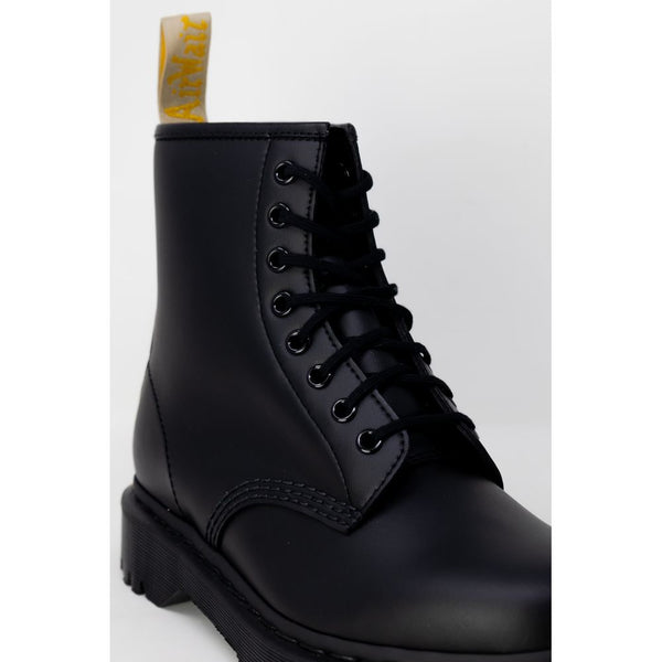Schwarze Polyester-Schnürstiefel