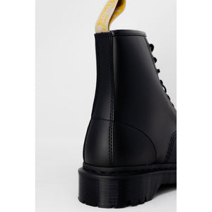 Schwarze Polyester-Schnürstiefel