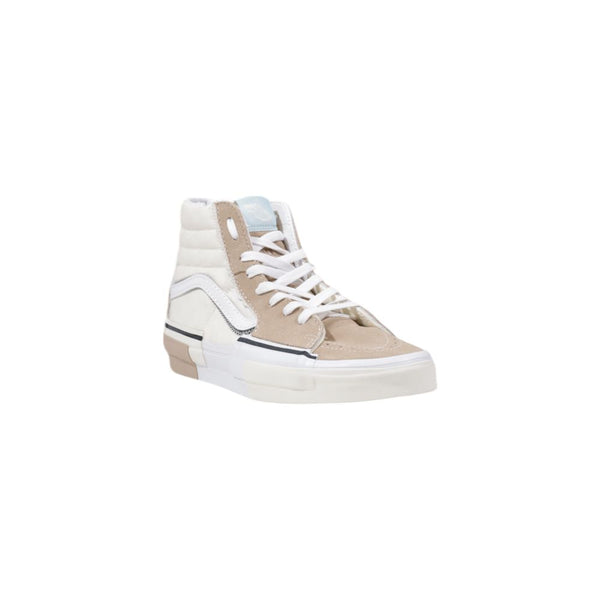 Beigefarbene Leder-High-Top-Sneaker