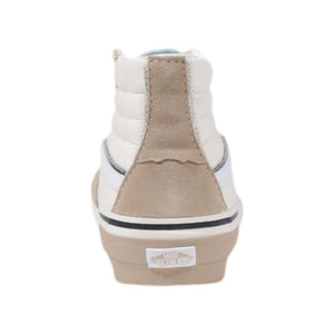 Beigefarbene Leder-High-Top-Sneaker