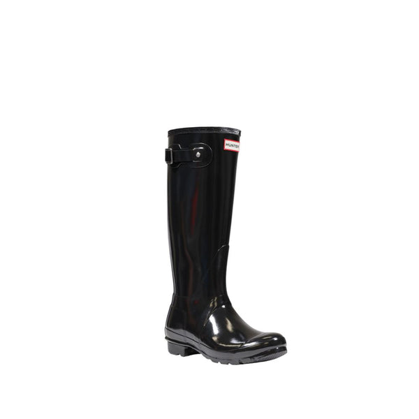 Schwarze Stiefeletten aus recyceltem Polyester