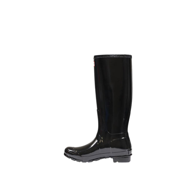 Schwarze Stiefeletten aus recyceltem Polyester