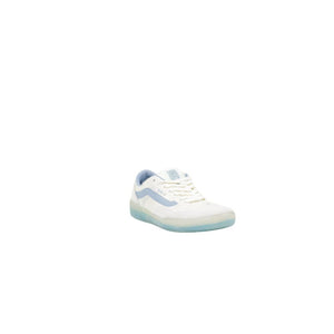 Blaue Leder-Sneakers mit niedrigem Schaft