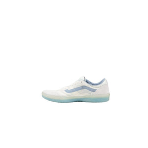Blaue Leder-Sneakers mit niedrigem Schaft