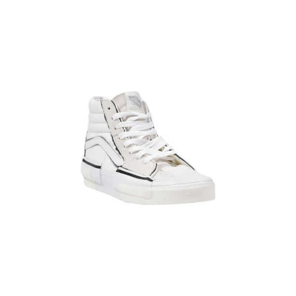 Beigefarbene Leder-High-Top-Sneaker