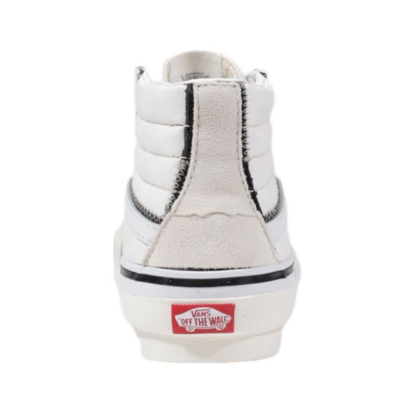 Beigefarbene Leder-High-Top-Sneaker