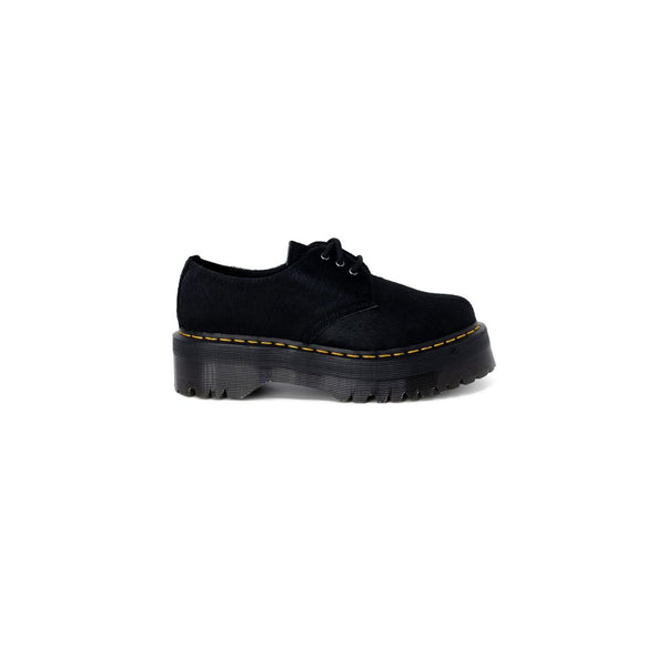 Schwarze Leder-Schnürstiefel