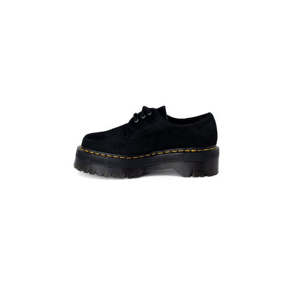 Schwarze Leder-Schnürstiefel