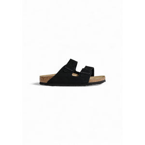 Schwarze Wildleder-Sandalen