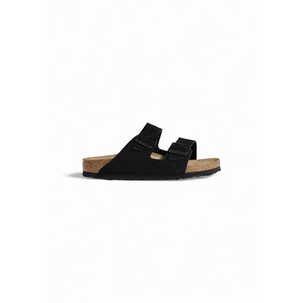 Schwarze Wildleder-Sandalen