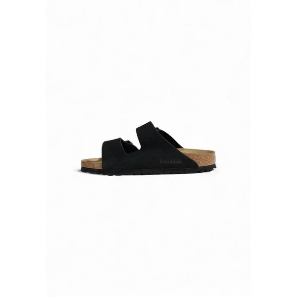Schwarze Wildleder-Sandalen