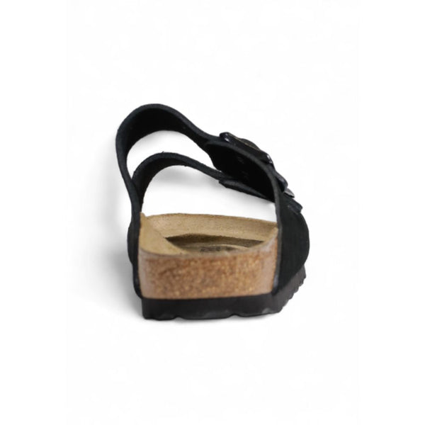 Schwarze Wildleder-Sandalen