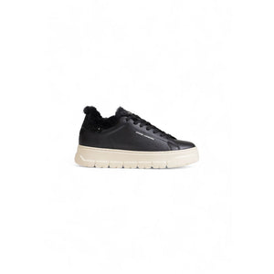 Schwarze Chunky-Sneaker aus Leder