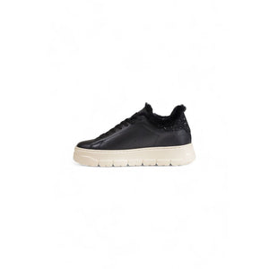 Schwarze Chunky-Sneaker aus Leder