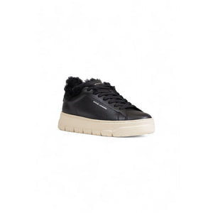 Schwarze Chunky-Sneaker aus Leder