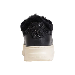 Schwarze Chunky-Sneaker aus Leder