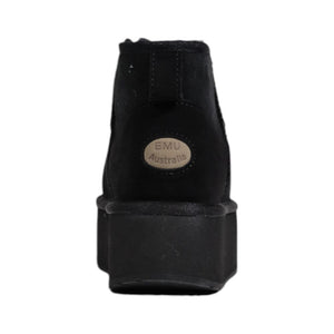Schwarze Leder-Ankle-Boots
