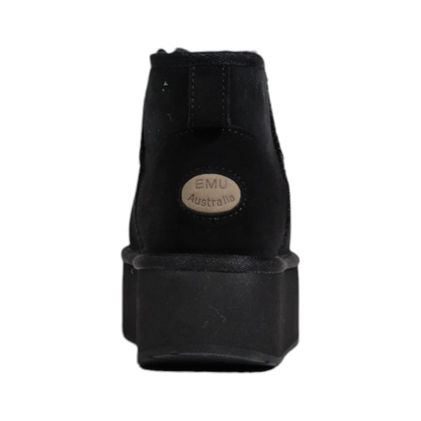 Schwarze Leder-Ankle-Boots