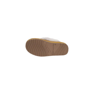 Beige Wildleder-Plateau-Pumps