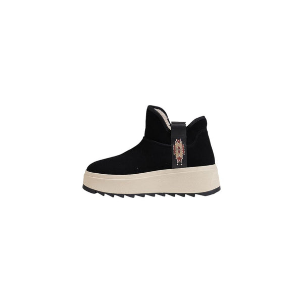 Schwarze Wildleder-Ankle-Boots