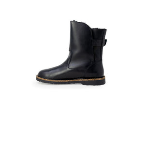 Schwarze Leder-Stiefeletten