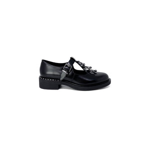 Schwarze Leder-Schnürstiefel