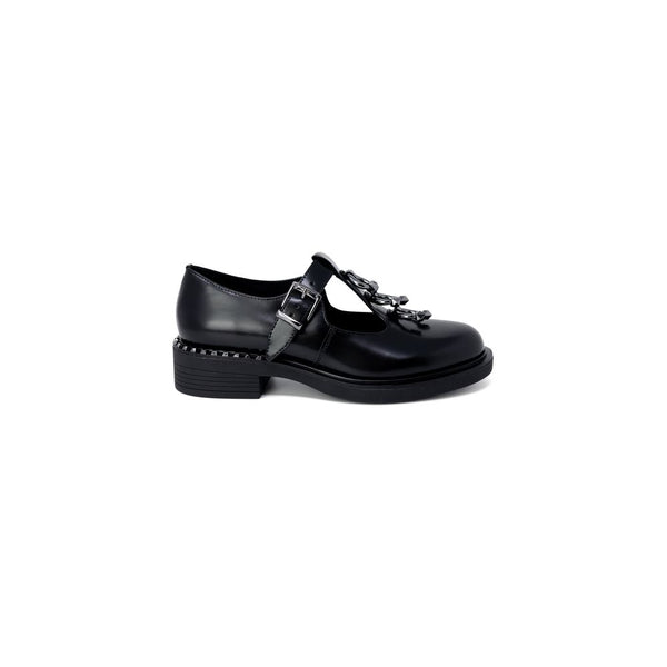 Schwarze Leder-Schnürstiefel