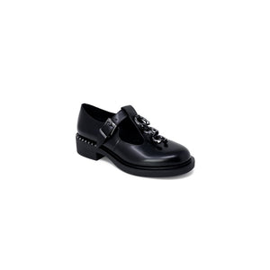Schwarze Leder-Schnürstiefel