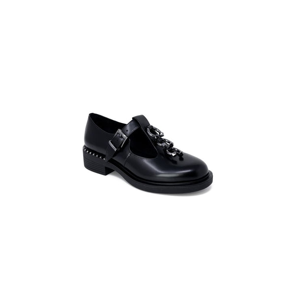 Schwarze Leder-Schnürstiefel