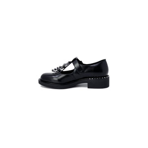 Schwarze Leder-Schnürstiefel