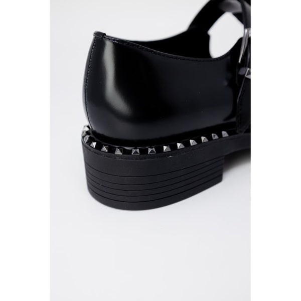 Schwarze Leder-Schnürstiefel
