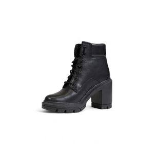 Schwarze High Heels aus recyceltem Leder