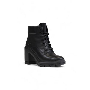Schwarze High Heels aus recyceltem Leder