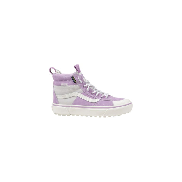 Lila Leder-High-Top-Sneaker