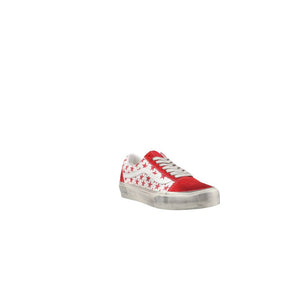 Rote Wildleder-Sneaker Low-Top