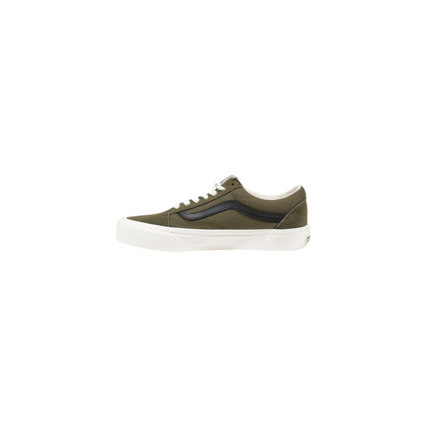 Grüne Leder-Sneaker mit niedrigem Schaft
