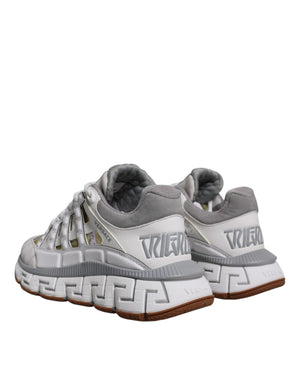 Weiß Trigreca Barocco Druck Low Top Turnschuhe Schuhe