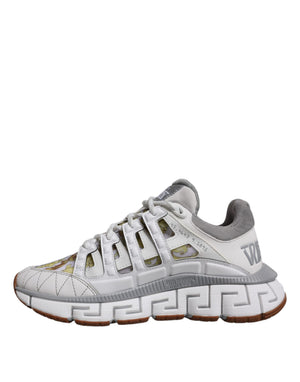 Weiß Trigreca Barocco Druck Low Top Turnschuhe Schuhe