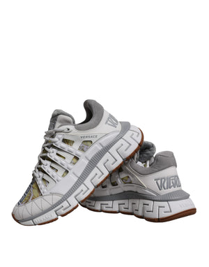 Weiß Trigreca Barocco Druck Low Top Turnschuhe Schuhe