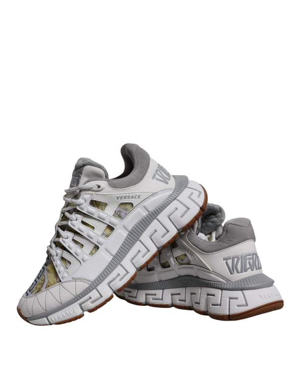 Weiß Trigreca Barocco Druck Low Top Turnschuhe Schuhe