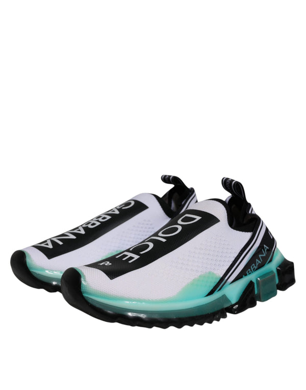 Weiß Blau Sorrento Slip On Turnschuhe Schuhe