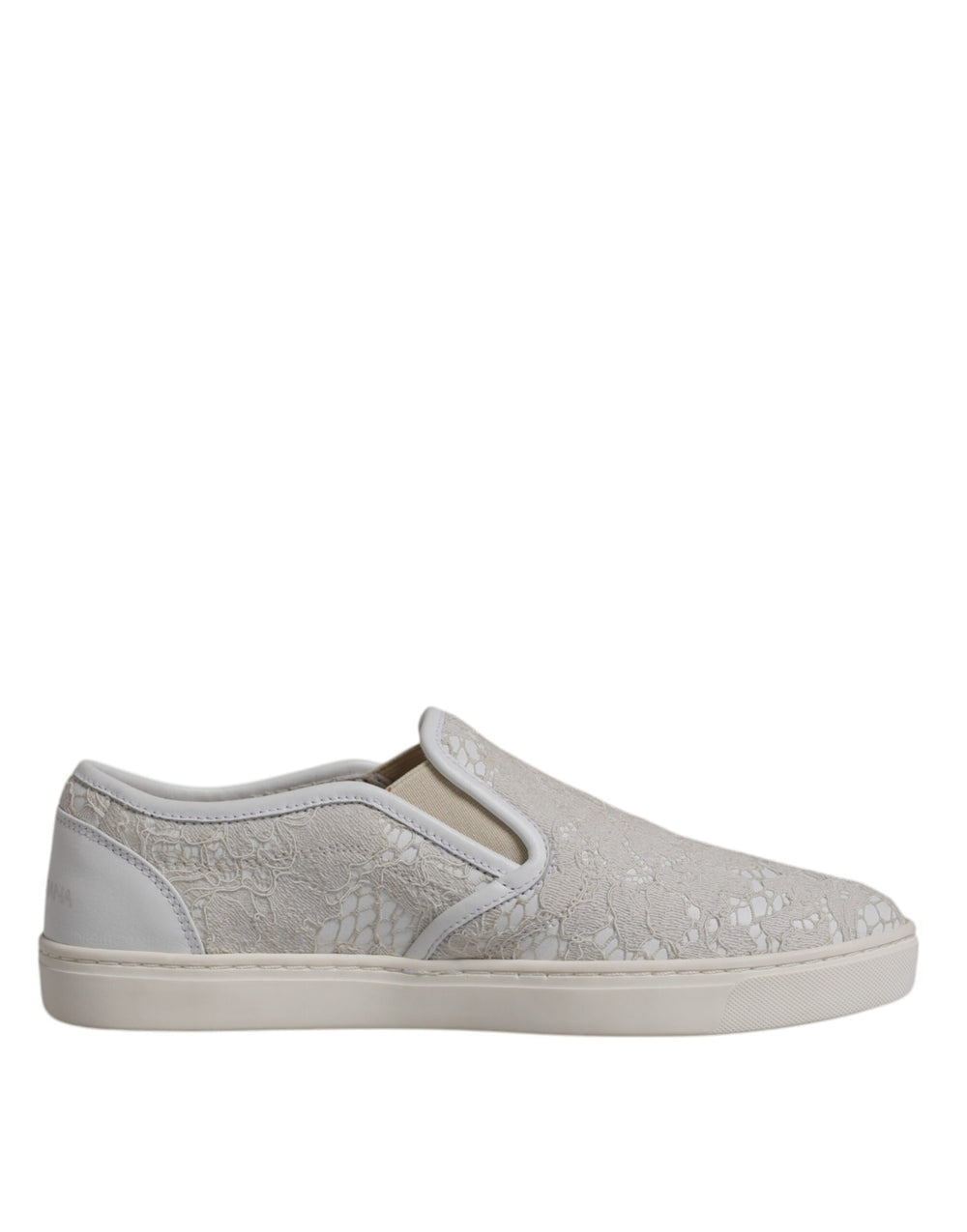 Weiß Floral Spitze Slip On Loafers Schuhe