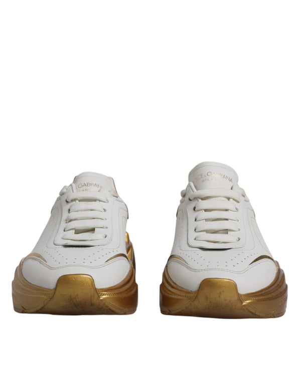 Weiß Gold Daymaster Low Top Turnschuhe Schuhe