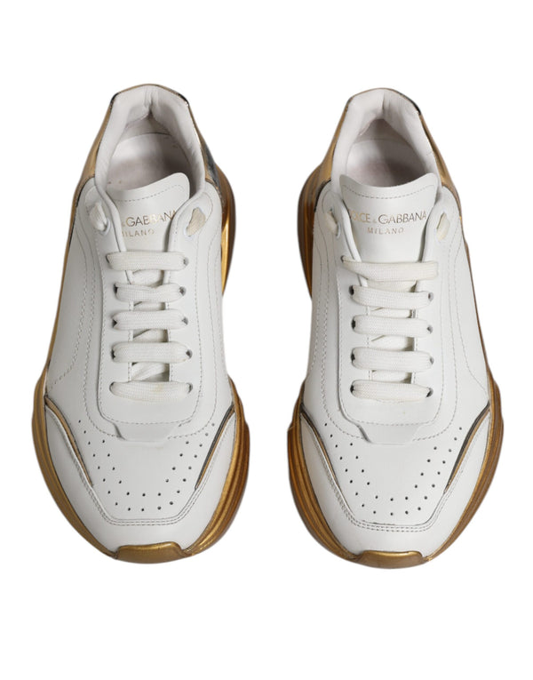 Weiß Gold Daymaster Low Top Turnschuhe Schuhe