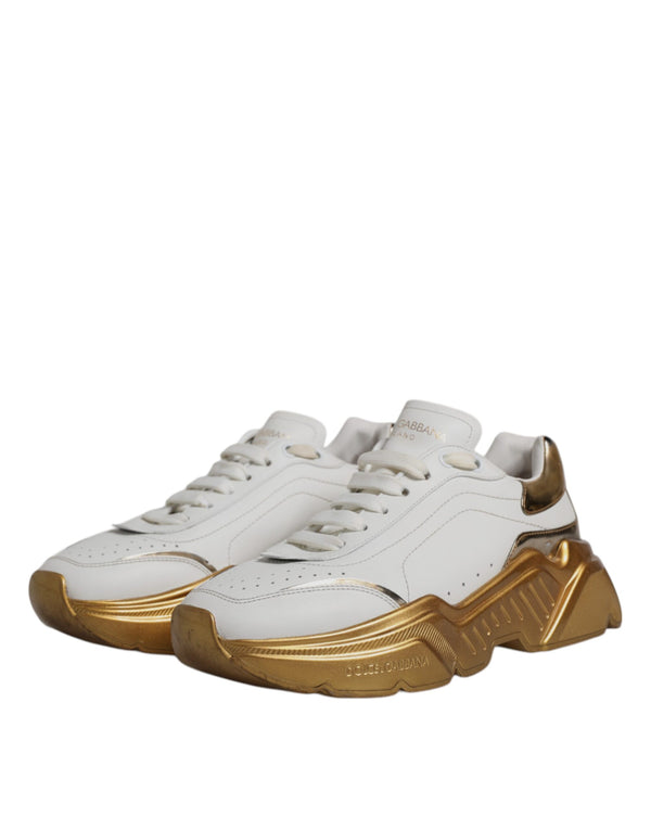 Weiß Gold Daymaster Low Top Turnschuhe Schuhe