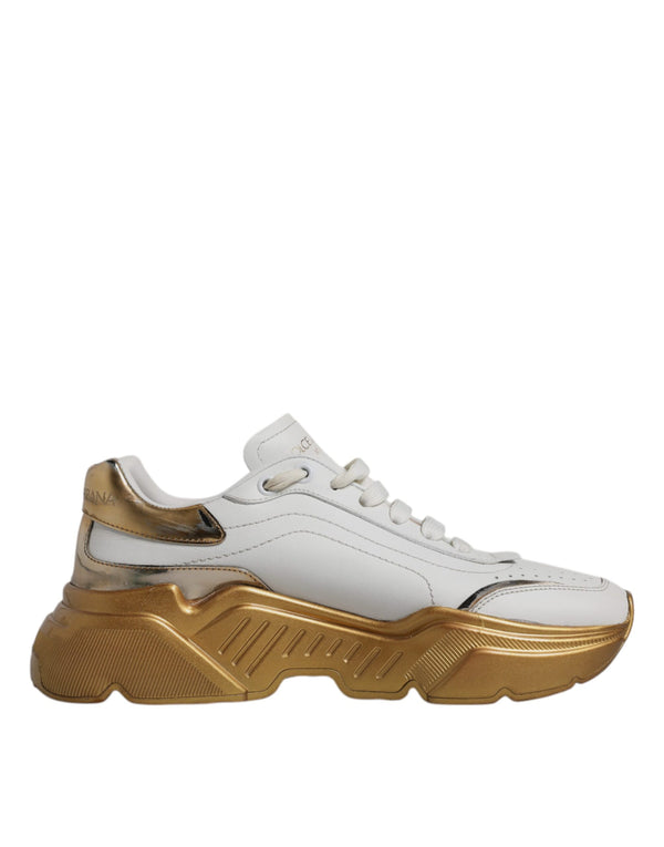 Weiß Gold Daymaster Low Top Turnschuhe Schuhe