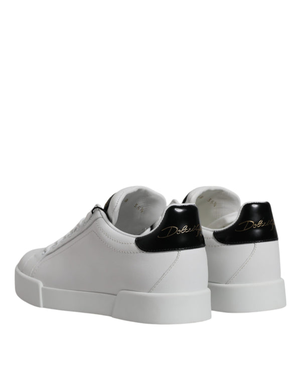 Weißes Leder Klassische Low Top Sneakers Schuhe