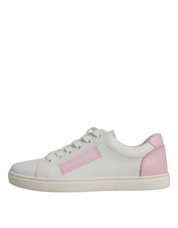 Weiß Klassische Kalbsleder Turnschuhe Schuhe
